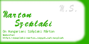 marton szeplaki business card